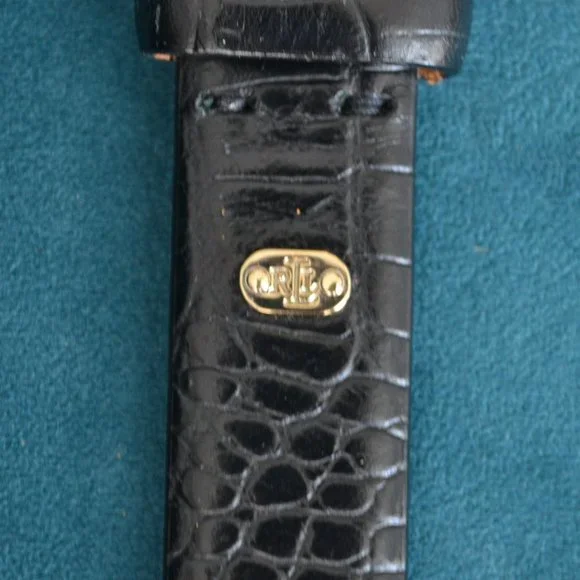 Ralph Lauren Crocodile-stamped Leather Belt - Picture 2 of 7